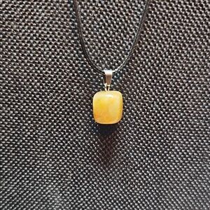 Elegant Butterscotch Pendant Necklace